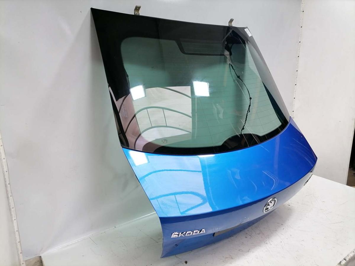 Skoda Rapid NH original Heckklappe mit Heckscheibe Limousine LF5W Race Blue Bj.2013